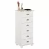 IDIMEX Schubladenkommode COLMAR, Kiefer Massiv Weiß, Mit 6 Schubladen