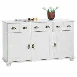 IDIMEX Sideboard COLMAR, Kiefer Massiv In Weiß
