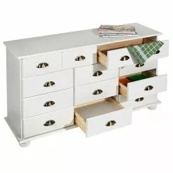 IDIMEX Schubladenschrank COLMAR, Kiefer Massiv Weiß, Mit 11 Schubladen -Sideboards Verkäufe 8406 3