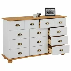 IDIMEX Schubladenschrank COLMAR, Kiefer Massiv Weiß/braun, Mit 11 Schubladen -Sideboards Verkäufe 8407 2