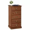 IDIMEX Kommode PARIS Mit 5 Schubladen Und Muschelgriffe Kastanienfarben