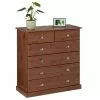 IDIMEX Schubladenschrank PARIS Aus Massiver Kiefer In Kastanienfarben Mit 6 Schubladen
