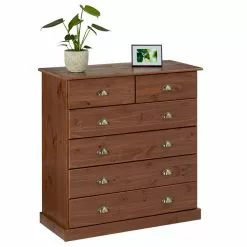 IDIMEX Schubladenschrank PARIS Aus Massiver Kiefer In Kastanienfarben Mit 6 Schubladen