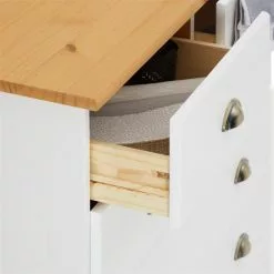 IDIMEX Schubladenschrank PARIS Aus Massiver Kiefer In Weiß/braun Mit 6 Schubladen -Sideboards Verkäufe 84128 3