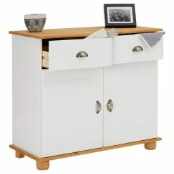 IDIMEX Kommode COLMAR, Kiefer Massiv Weiß/braun, Mit 2 Türen Und Schubladen 8 IDIMEX Kommode COLMAR, Kiefer Massiv Weiß/braun, Mit 2 Türen Und Schubladen -Sideboards Verkäufe 8412 2