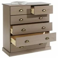 IDIMEX Schubladenschrank PARIS Aus Massiver Kiefer In Taupe Mit 6 Schubladen -Sideboards Verkäufe 84133 2