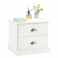 IDIMEX Nachttisch PARIS Mit 2 Schubladen, In Weiß