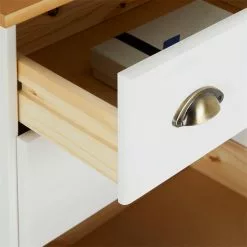 IDIMEX Schubladenkommode COLMAR Aus Massiver Kiefer In Weiß/braun, Mit 4 Schubladen 10 IDIMEX Schubladenkommode COLMAR Aus Massiver Kiefer In Weiß/braun, Mit 4 Schubladen -Sideboards Verkäufe 8413 5