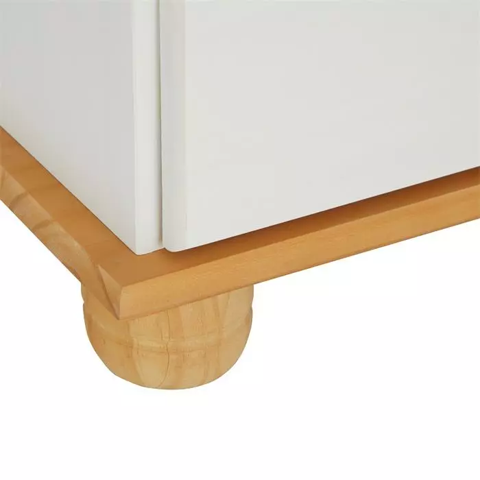 IDIMEX Schubladenkommode COLMAR Aus Massiver Kiefer In Weiß/braun, Mit 4 Schubladen 6 IDIMEX Schubladenkommode COLMAR Aus Massiver Kiefer In Weiß/braun, Mit 4 Schubladen – Bild 6