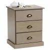 IDIMEX Nachttisch PARIS Mit 3 Schubladen, In Taupe