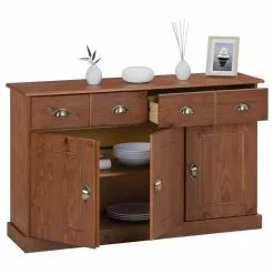 IDIMEX Sideboard PARIS Aus Massiver Kiefer In Kastanienfarben Mit 2 Schubladen Und 3 Türen -Sideboards Verkäufe 84146 2