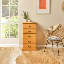 IDIMEX Kommode PARIS Mit 5 Schubladen Und Muschelgriffe Gebeizt/gewachst -Sideboards Verkäufe 84149 AC1