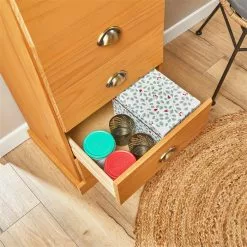 IDIMEX Kommode PARIS Mit 5 Schubladen Und Muschelgriffe Gebeizt/gewachst -Sideboards Verkäufe 84149 AC4