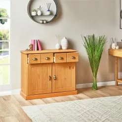 IDIMEX Kommode PARIS Aus Kiefer Massiv In Gebeizt/gewachst Mit 2 Schubladen Und Türen -Sideboards Verkäufe 84150 AC2