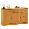 IDIMEX Sideboard PARIS Aus Massiver Kiefer Gebeizt/gewachst Mit 3 Schubladen Und Türen