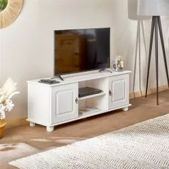 IDIMEX TV Lowboard BELFORT In Weiß, Kiefer Massiv -Sideboards Verkäufe 8455 A0 1N