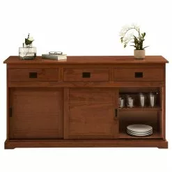 IDIMEX Sideboard SAVONA, Kiefer Massiv Dunkelbraun, Mit 3 Türen -Sideboards Verkäufe 84916 3 N