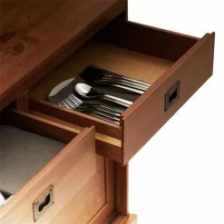 IDIMEX Sideboard SAVONA, Kiefer Massiv Dunkelbraun, Mit 3 Türen -Sideboards Verkäufe 84916 4 N