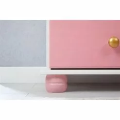 Kommode ISABELLA Mit 4 Schubladen In Weiß/rosa -Sideboards Verkäufe 8602 A6