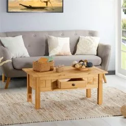 CARO-Möbel Couchtisch CANCUN Kiefer Massiv Mit 1 Schublade -Sideboards Verkäufe 91410 AC2