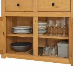 CARO-Möbel Kommode CANCUN Kiefer Massiv Mit 2 Schubladen Und 2 Türen 11 CARO-Möbel Kommode CANCUN Kiefer Massiv Mit 2 Schubladen Und 2 Türen -Sideboards Verkäufe 91411 5