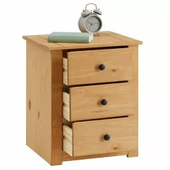 CARO-Möbel Nachttisch CANCUN Aus Kiefer Mit 3 Schubladen -Sideboards Verkäufe 91414 2
