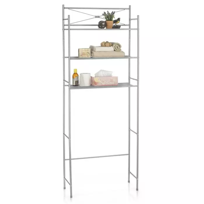 CARO-Möbel Toiletten Waschmaschinen Regal MARSA Mit 3 Ablagen In Grau 4 CARO-Möbel Toiletten Waschmaschinen Regal MARSA Mit 3 Ablagen In Grau – Bild 4