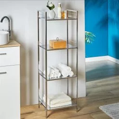 IDIMEX Badregal Metallregal MATIS Mit 4 Böden -Sideboards Verkäufe 93003 A0 N