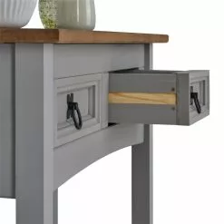 CARO-Möbel Konsolentisch RAMON Kiefer Massiv Mit 2 Schubladen, Grau/braun -Sideboards Verkäufe 93092 3 N