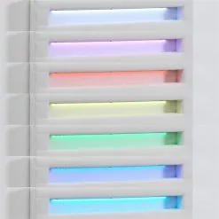 CARO-Möbel Polsterbett HIMALAYA 90x200 Cm, LED Beleuchtung, Stoff Weiß -Sideboards Verkäufe 93517 LED