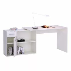 CARO-Möbel Eckschreibtisch LENA Mit Regal In Weiß -Sideboards Verkäufe 93675 2