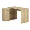 CARO-Möbel Eckschreibtisch LENA Mit Regal In Sonoma Eiche