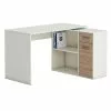 CARO-Möbel Eckschreibtisch LENA Mit Regal In Sonoma Eiche/weiß