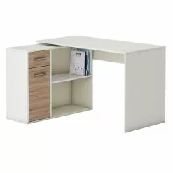 CARO-Möbel Eckschreibtisch LENA Mit Regal In Sonoma Eiche/weiß 6 CARO-Möbel Eckschreibtisch LENA Mit Regal In Sonoma Eiche/weiß -Sideboards Verkäufe 93680 2 2