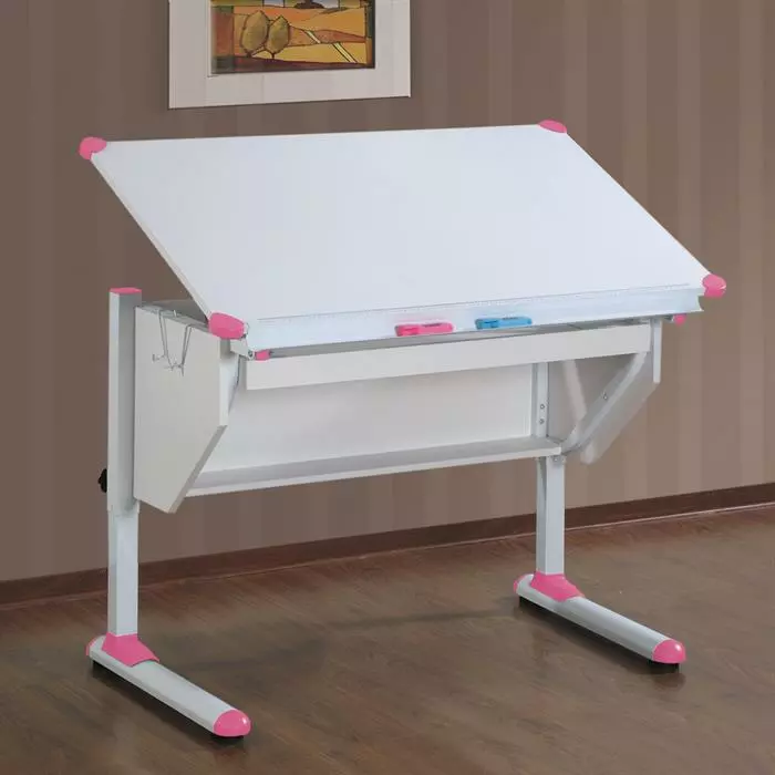 CARO-Möbel Kinderschreibtisch PHILIPP Neigbar Und Höhenverstellbar, Weiß 3 CARO-Möbel Kinderschreibtisch PHILIPP Neigbar Und Höhenverstellbar, Weiß – Bild 3