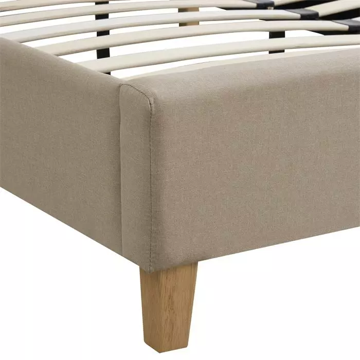CARO-Möbel Polsterbett ADELE 140x200 Cm, Stoff In Beige 5 CARO-Möbel Polsterbett ADELE 140x200 Cm, Stoff In Beige – Bild 5