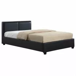 CARO-Möbel Polsterbett CELINE 140 X 200 Cm, Schwarz