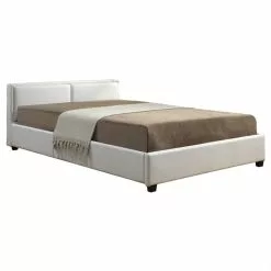 CARO-Möbel Polsterbett CELINE 140 X 200 Cm, Weiß