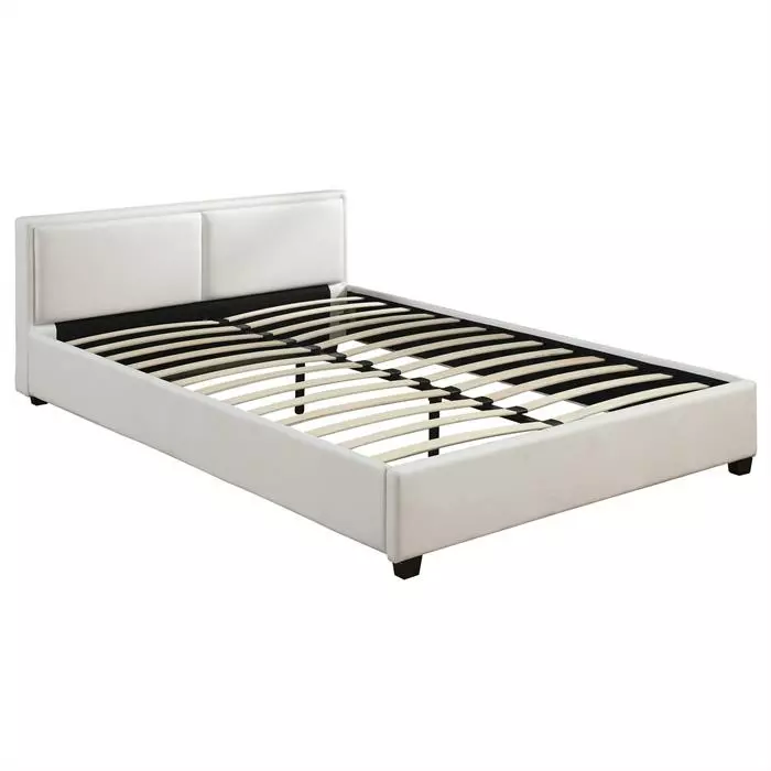 CARO-Möbel Polsterbett CELINE 140 X 200 Cm, Weiß 2 CARO-Möbel Polsterbett CELINE 140 X 200 Cm, Weiß – Bild 2