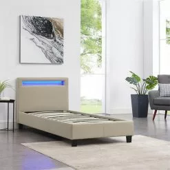 IDIMEX Polsterbett LUCENO 90x200 Cm, LED Beleuchtung, Kunstleder Braun 9 IDIMEX Polsterbett LUCENO 90x200 Cm, LED Beleuchtung, Kunstleder Braun -Sideboards Verkäufe 93746 2 1