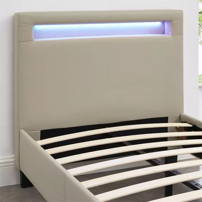 IDIMEX Polsterbett LUCENO 90x200 Cm, LED Beleuchtung, Kunstleder Braun 6 IDIMEX Polsterbett LUCENO 90x200 Cm, LED Beleuchtung, Kunstleder Braun – Bild 6