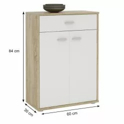 CARO-Möbel Kommode TOMMY Sonoma Eiche / Weiß Mit Schublade -Sideboards Verkäufe 93765 2