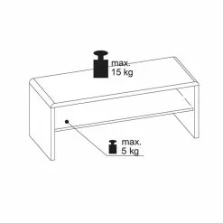CARO-Möbel Couchtisch LENNI In Sonoma Eiche -Sideboards Verkäufe 93784 2 1