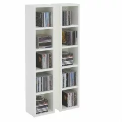 CARO-Möbel CD / DVD Regal CHART Mit 10 Fächern In Weiß -Sideboards Verkäufe 93806 2