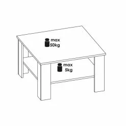 CARO-Möbel Couchtisch FELICE In Schwarz, 68x68 Cm -Sideboards Verkäufe 93813 2 2