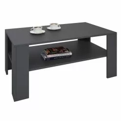 CARO-Möbel Couchtisch ANIMO In Anthrazit Grau, 100 X 60 Cm