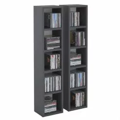 CARO-Möbel CD / DVD Regal CHART Mit 10 Fächern In Graphitgrau -Sideboards Verkäufe 93824 2