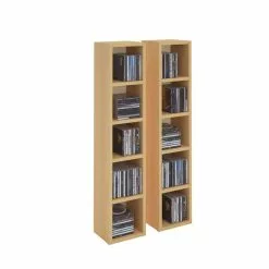 CARO-Möbel CD / DVD Regal CHART Mit 10 Fächern In Buche -Sideboards Verkäufe 93867 2