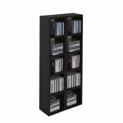 CARO-Möbel CD / DVD Regal CHART Mit 10 Fächern In Schwarz -Sideboards Verkäufe 93899 3