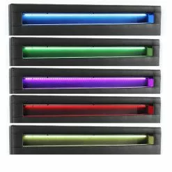 CARO-Möbel Polsterbett MIRASOL 120x200 Cm, LED Beleuchtung, Kunstleder Schwarz -Sideboards Verkäufe 93901 3 N